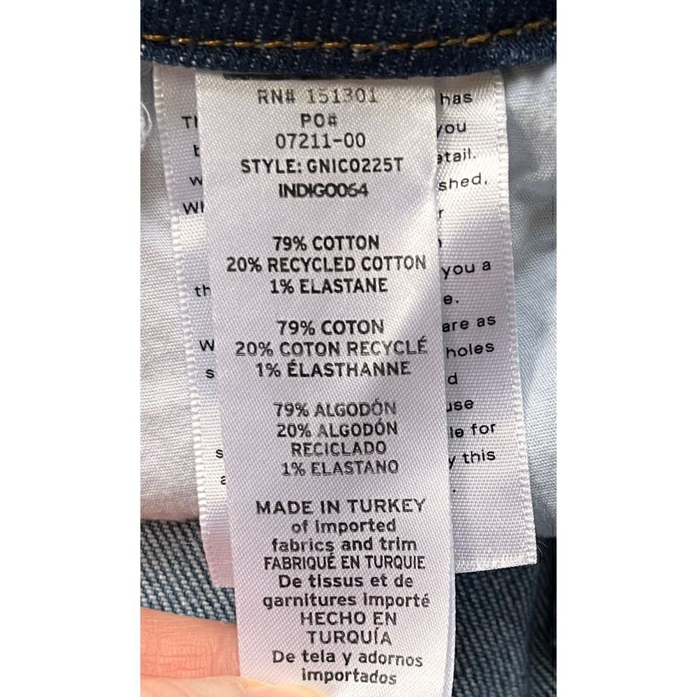 Good American Good 90s Icon Ripped Straight Leg High Rise Stretch Denim Jeans - Picture 11 of 16